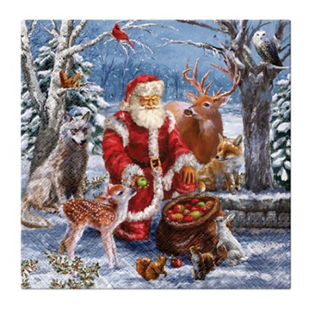 Ubrousky PAW L 33x33cm Santa´s Gifts