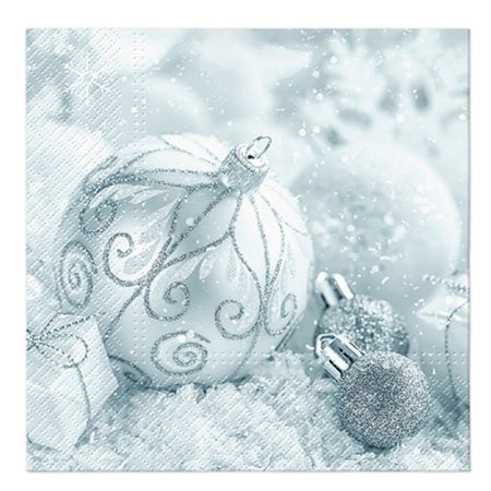 Ubrousky PAW L 33x33cm Silver bauble