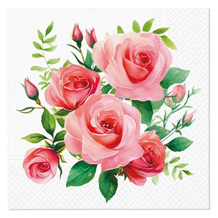 Ubrousky TaT 33x33 cm Bouquet Of Roses Ubrousky TaT 33x33 cm Bouquet Of Roses
