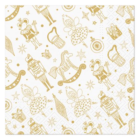 Ubrousky TaT 33x33cm Golden Nutcracker Ubrousky TaT 33x33cm Golden Nutcracker