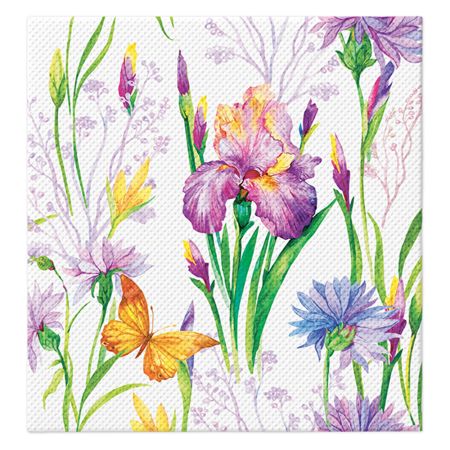 Ubrousky TaT 38x40cm Softpoint Iris With Butterfly