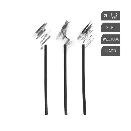 Uhlík přírodní MILAN 4-6 mm Soft /Medium /Hard (3 ks)