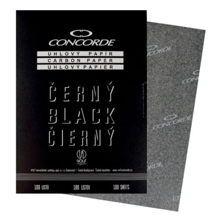 Uhlový papír A4, černý 100 listů