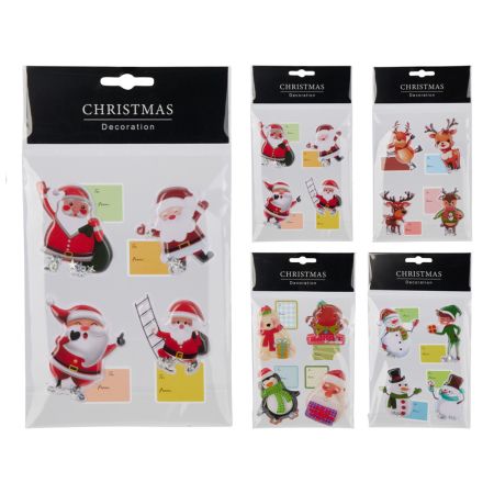 Vánoční samolepky 3D se jmenovkou pro dárky, mix /1ks