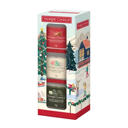 Vánoční set (3x votivní svíčka ve skle) Christmas