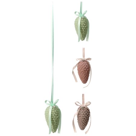 Vánoční šiška 125 mm se stuhou na zavěšení (mix 3 barev /cena za 1 ks)