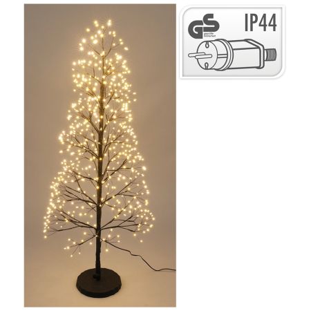 Vánoční stromek s větvičkami, svítící 600x LED, výška 100 cm