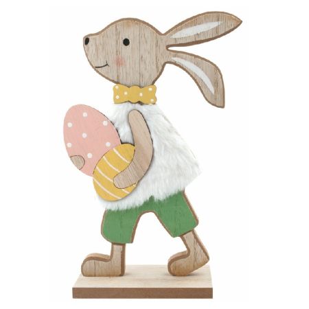 Velikonoční Zajíc dřevěný 11 x 22 x 5 cm k postavení