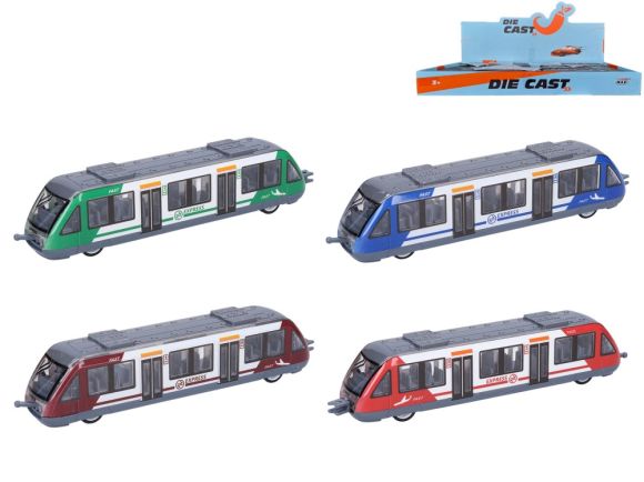 Vlak 17cm kov zpětný chod 4barvy 8ks v DBX