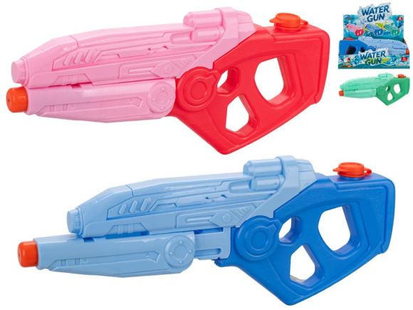 Vodní pistole 33cm s pumpou 3barvy 6ks v DBX