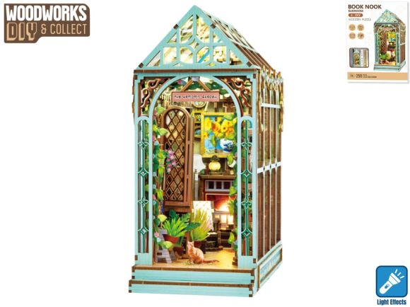 Woodworks dřevěná zimní zahrada 255ks na baterie se světlem v krabičce