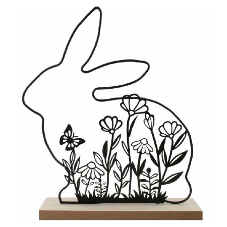 Zajíc z kovu 23 x 26 x 5 cm k postavení
