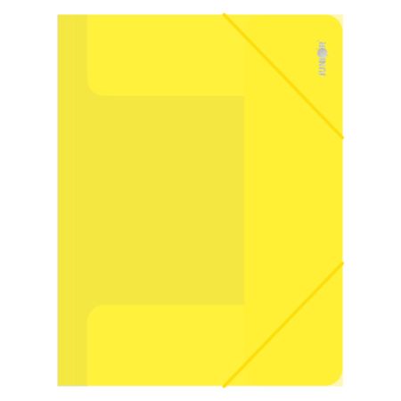 Zakládací mapa s gumičkou PP/A4, průhledná/žlutá