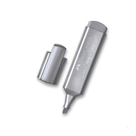 Zvýrazňovač Faber-Castell 1546 Metallic - stříbrný Zvýrazňovač Faber-Castell 1546 Metallic - stříbrný