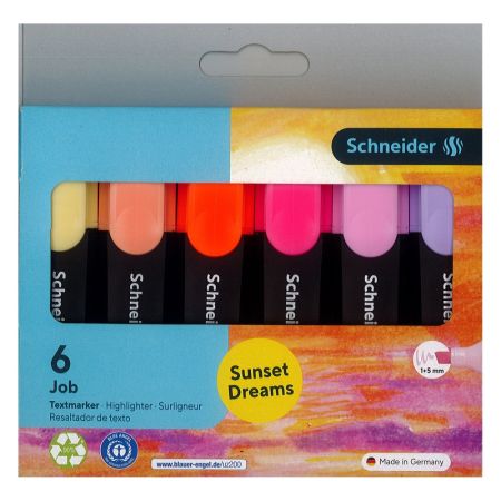 Zvýrazňovač Schneider Job Sunset Dreams - sada 6 ks Zvýrazňovač Schneider Job Sunset Dreams - sada 6 ks