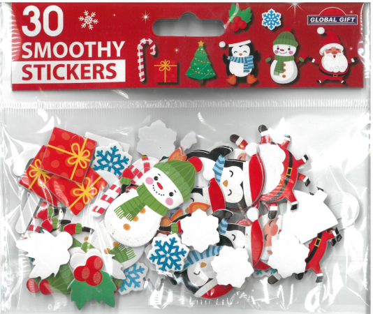 samolepky GG vánoční pěnová SMS 290014 Santa/Snowman/Penguin