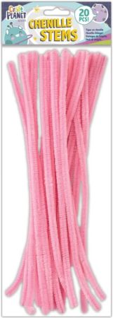 drát plyšový CPT 660007 300mm 20ks růžový