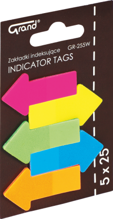 bloček samol.neon šipka 5 barev GR-225 150-1440