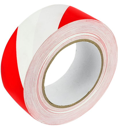 páska výstražná lepící červeno bílá 48 x 50 PVC 130-1961