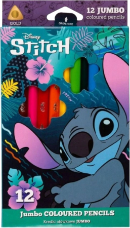 pastelky Colorino trojhranné Jumbo 12ks  Stitch