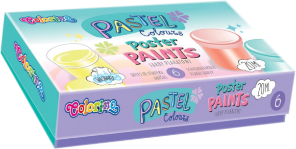 barvy temperové  Colorino 20ml v kelímku  6ks pastel