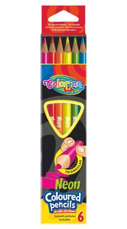 pastelky Colorino trojhranné Neon 6ks