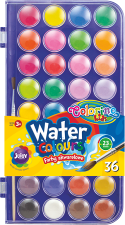 barvy vodové Colorino 22mm 36ks