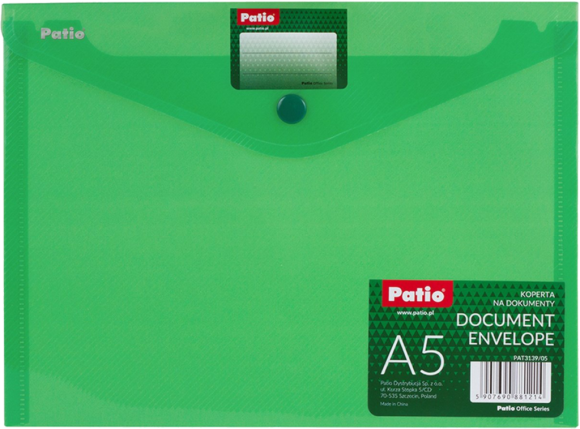 desky s drukem Patio A5 s ident.zelené