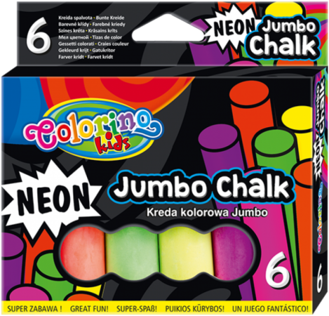 křídy Colorino chodníkové  6ks neon