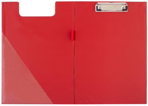 podložka A4 dvojdeska karton/PP s klipem červená 009453