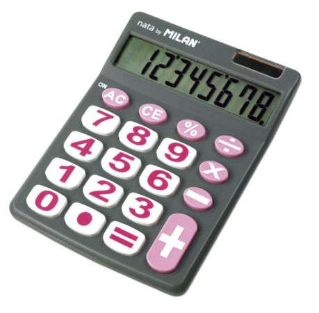 kalkulačka Milan 151708 8 míst šedá BL