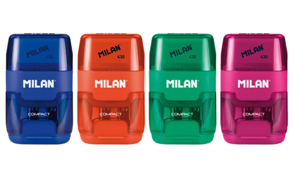 ořezávátko Milan  COMPACT (403) na 2 tužky s gumou