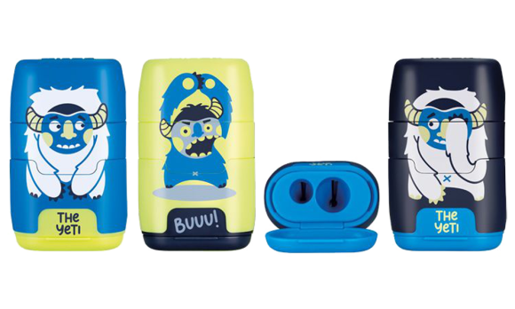 ořezávátko Milan COMPACT YETI (392) na 2 tužky s gumou ořezávátko Milan COMPACT YETI (392) na 2 tužky s gumou