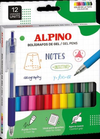 kul.pero gel Alpino multicolor 0,7mm 12barev 000500 kul.pero gel Alpino multicolor 0,7mm 12barev 000500