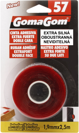 lepící páska oboustr. 19 x 2,5 GG (57) lepící páska oboustr. 19 x 2,5 GG (57)