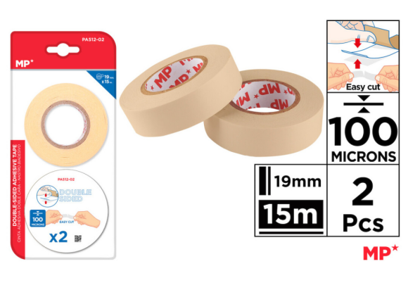 lepící páska oboustranná MP 19x15m 2ks PA512-02