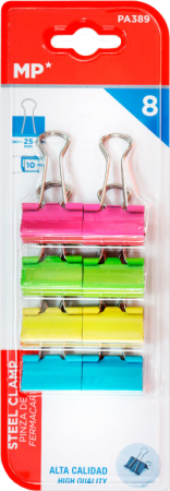 klip Binder barevný MP 25mm 8ks PA389 blistr