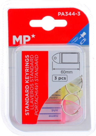 jmenovka na klíče 3ks bar.mix PA344-3 blistr