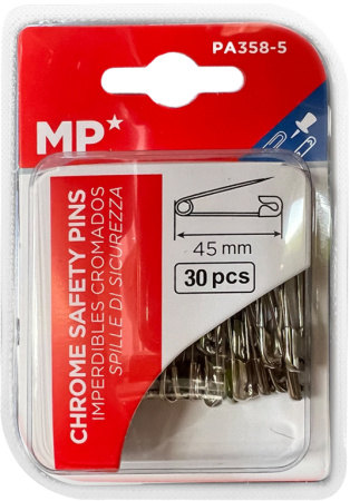 špendlíky zavírací 45mm 30ks MP PA358-5 blistr