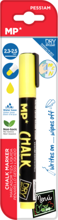 značkovač křídový žlutý MP kul.hrot PE551AM blistr