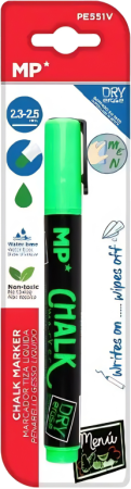 značkovač křídový zelený MP kul.hrot PE551V blistr