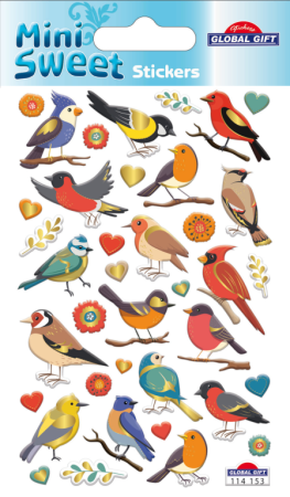 Samolepky MS 114153 Autumn birds