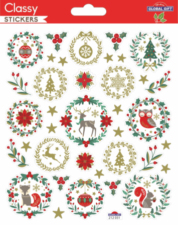 samolepky GG vánoční CLS 212031 Winter Wreath