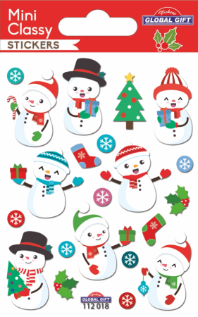 samolepky GG vánoční MC 112018 Cute Snowmen