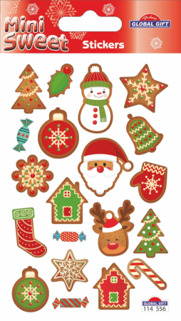 Samolepky vánoční MS 114556 Gingerbreads