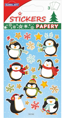 Samolepky vánoční SP 145542 Christmas Penguins
