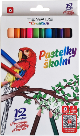 pastelky  Tempus 1312 trojhranné jumbo 12