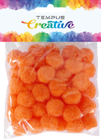 pom poms 20mm oranžový 50ks