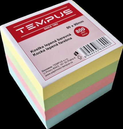 kostka barevná lepená 9x9cm 800 listů
