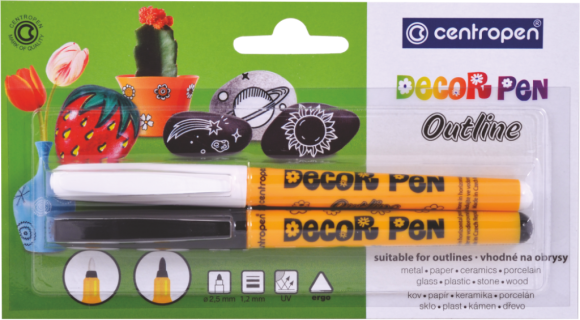 značkovač 2628 Decorpen bílý+černý